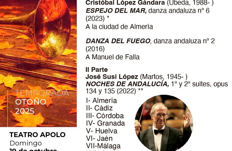 La Banda Municipal de Almería abre su ciclo de conciertos matinales de otoño este domingo en el Teatro Apolo