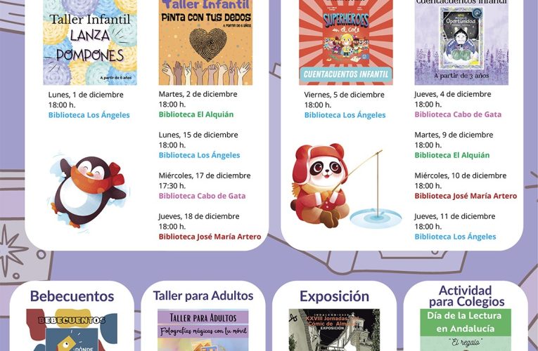 La red de Bibliotecas Municipales vivirá un diciembre de talleres y cuentacuentos de espíritu navideño