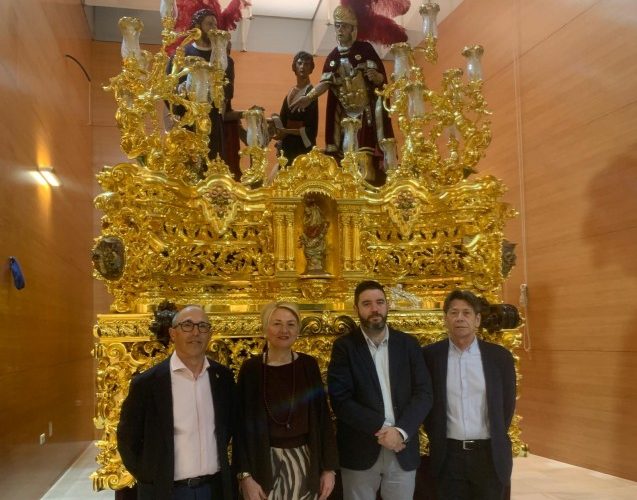 La Hermandad del Prendimiento culmina el dorado de su paso de misterio tras más de dos décadas de trabajo