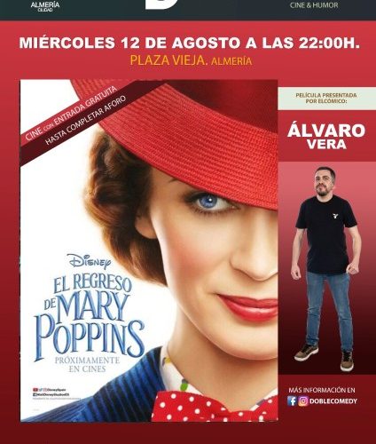 Doble Comedy cerrará la temporada este miércoles con la película ‘El regreso de Mary Poppins’ y el cómico Álvaro Vera